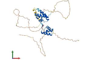 AlphaFold protein structure predicition of Mouse Recombinant Pou3f4 Protein, UniprotID P62515