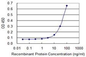 Detection limit for recombinant GST tagged PPP2R1A is 3 ng/ml as a capture antibody. (PPP2R1A antibody  (AA 1-589))