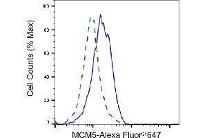 Validation of MCM5 knockdown using flow cytometry. (Recombinant MCM5 antibody)