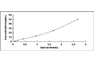 Typical standard curve (Asparagine Synthetase ELISA Kit)