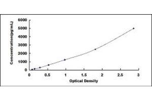 Typical standard curve (Thrombospondin 1 ELISA Kit)