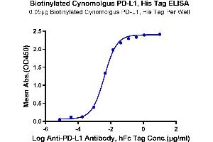 ELISA image for CD274 (PD-L1) (AA 19-238) protein (His tag,Biotin) (ABIN7275426)