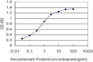Detection limit for recombinant GST tagged COP1 is approximately 0. (CARD16 antibody  (AA 1-97))