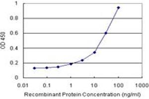 Sandwich ELISA detection sensitivity ranging from 3 ng/mL to 100 ng/mL. (ATF4 (Human) Matched Antibody Pair)