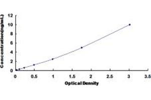 Typical standard curve (TNFRSF1B ELISA Kit)