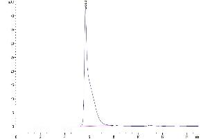 The purity of Mouse DSG-2/Desmoglein-2 is greater than 95 % as determined by SEC-HPLC. (Desmoglein 2 Protein (DSG2) (AA 55-618) (His tag))