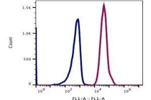 Flow Cytometry (FACS) image for anti-HLA-ABC (HLA-ABC) antibody (FITC) (ABIN5067848) (HLA-ABC antibody  (FITC))