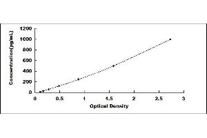 Typical standard curve (Interferon gamma ELISA Kit)