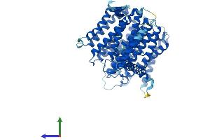 AlphaFold protein structure predicition of Mouse Recombinant Mtnd5 Protein, UniprotID P03921 (MT-ND5 Protein (AA 1-607) (His tag))