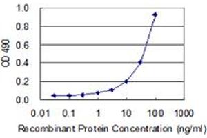 Sandwich ELISA detection sensitivity ranging from 3 ng/mL to 100 ng/mL. (IRF2 (Human) Matched Antibody Pair)