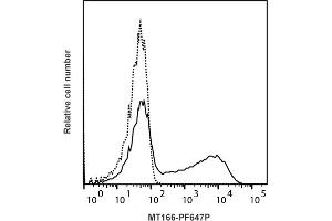 Detection of IFN-γ by flow cytometry in viable equine PBMC. (Interferon gamma antibody  (PromoFluor 647 Premium))