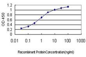 Detection limit for recombinant GST tagged PRSS7 is approximately 0.
