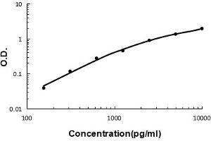 Sandwich ELISA - Recombinant mouse VCAM1 protein standard curve.