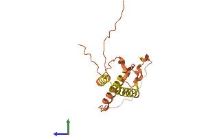 AlphaFold protein structure predicition of Human Recombinant FAM182A Protein, UniprotID Q5T1J6 (FAM182A Protein (AA 1-154) (His tag))