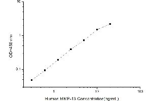 Typical standard curve (MMP13 ELISA Kit)