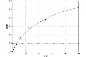 A typical standard curve (CD72 ELISA Kit)