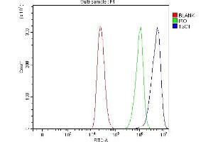 Flow Cytometry analysis of THP-1 cells using anti-Hamartin/TSC1 antibody (ABIN7599499). (TSC1 antibody  (AA 1-618))