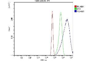 Flow Cytometry analysis of A431 cells using anti-ADRM1/ARM-1 antibody (ABIN7600108).