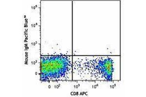 Flow Cytometry (FACS) image for anti-beta-1,3-Glucuronyltransferase 1 (Glucuronosyltransferase P) (B3GAT1) antibody (Pacific Blue) (ABIN2662172) (CD57 antibody  (Pacific Blue))