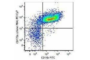 Flow Cytometry (FACS) image for anti-Signal-Regulatory Protein alpha (SIRPA) antibody (PE-Cy7) (ABIN2659132) (SIRPA antibody  (PE-Cy7))