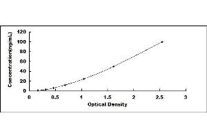 Typical standard curve (Transferrin Receptor 2 ELISA Kit)