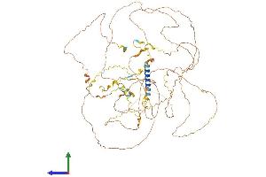 AlphaFold protein structure predicition of Mouse Recombinant Gprin3 Protein, UniprotID Q8BWS5 (GPRIN3 Protein (AA 1-763) (His tag))