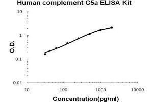 Human complement C5a PicoKine ELISA Kit standard curve (C5A ELISA Kit)