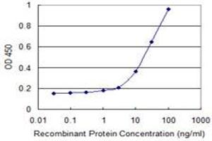 Detection limit for recombinant GST tagged THOC3 is 1 ng/ml as a capture antibody. (THO Complex 3 antibody  (AA 252-351))