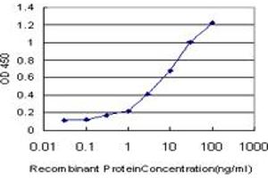 Detection limit for recombinant GST tagged SP110 is approximately 0. (SP110 antibody  (AA 271-380))