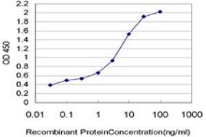 Detection limit for recombinant GST tagged HELZ is approximately 0. (HELZ antibody  (AA 1-100))