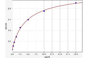 Typical standard curve (MTBP ELISA Kit)