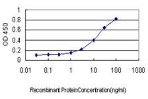 Detection limit for recombinant GST tagged SH2D3C is approximately 1ng/ml as a capture antibody. (SH2D3C antibody  (AA 1-110))