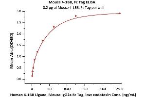 ELISA image for Tumor Necrosis Factor Receptor Superfamily, Member 9 (TNFRSF9) (AA 24-211) protein (Fc Tag) (ABIN2870707)