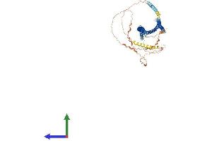AlphaFold protein structure predicition of Human Recombinant GOLGA8CP Protein, UniprotID A6NN73 (GOLGA8CP Protein (AA 1-597) (His tag))