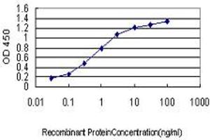 Detection limit for recombinant GST tagged NDRG2 is approximately 0. (NDRG2 antibody  (AA 1-96))