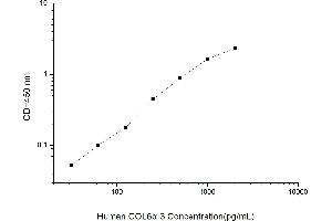 Typical standard curve (COL6a3 ELISA Kit)