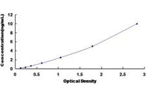 Typical standard curve (P2RY14 ELISA Kit)