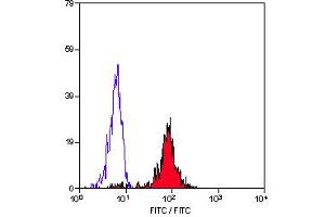 Staining of human peripheral blood monocytes with Mouse anti Human CD86:FITC (ABIN118805). (CD86 antibody  (FITC))
