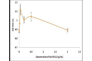 Activity Assay (AcA) image for Chemokine (C-X-C Motif) Ligand 1 (Melanoma Growth Stimulating Activity, Alpha) (CXCL1) (Active) protein (ABIN5509436) (CXCL1 Protein)