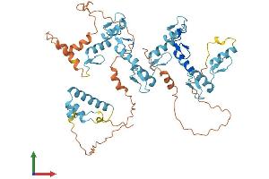 AlphaFold protein structure predicition of Human Recombinant ZNF582 Protein, UniprotID Q96NG8