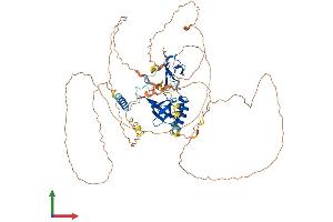 AlphaFold protein structure predicition of Human Recombinant ZCWPW1 Protein, UniprotID Q9H0M4