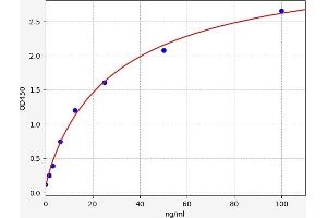 Typical standard curve (Acetylcholinesterase ELISA Kit)
