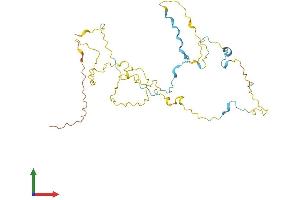 AlphaFold protein structure predicition of Mouse Recombinant Stpg1 Protein, UniprotID Q9D2F5 (STPG1 Protein (AA 1-341) (His tag))