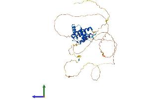 AlphaFold protein structure predicition of Mouse Recombinant Ppp4r2 Protein, UniprotID Q0VGB7 (PPP4R2 Protein (AA 1-417) (His tag))