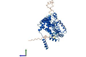 AlphaFold protein structure predicition of Human Recombinant RGS7 Protein, UniprotID P49802 (RGS7 Protein (AA 1-495) (His tag))