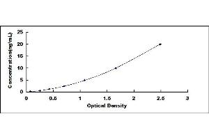 Typical standard curve (DAP3 ELISA Kit)