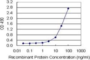 Sandwich ELISA detection sensitivity ranging from 1 ng/mL to 100 ng/mL. (SPP1 (Human) Matched Antibody Pair)