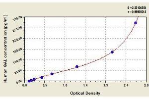 Typical standard curve (GAL ELISA Kit)