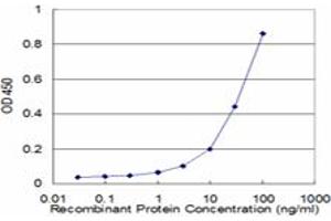 Detection limit for recombinant GST tagged PRDX2 is approximately 3ng/ml as a capture antibody. (Peroxiredoxin 2 antibody  (AA 1-198))