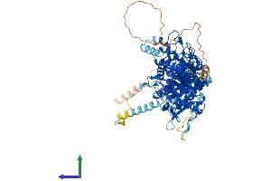 AlphaFold protein structure predicition of Mouse Recombinant Pla2g6 Protein, UniprotID P97819 (PLA2G6 Protein (AA 1-807) (His tag))
